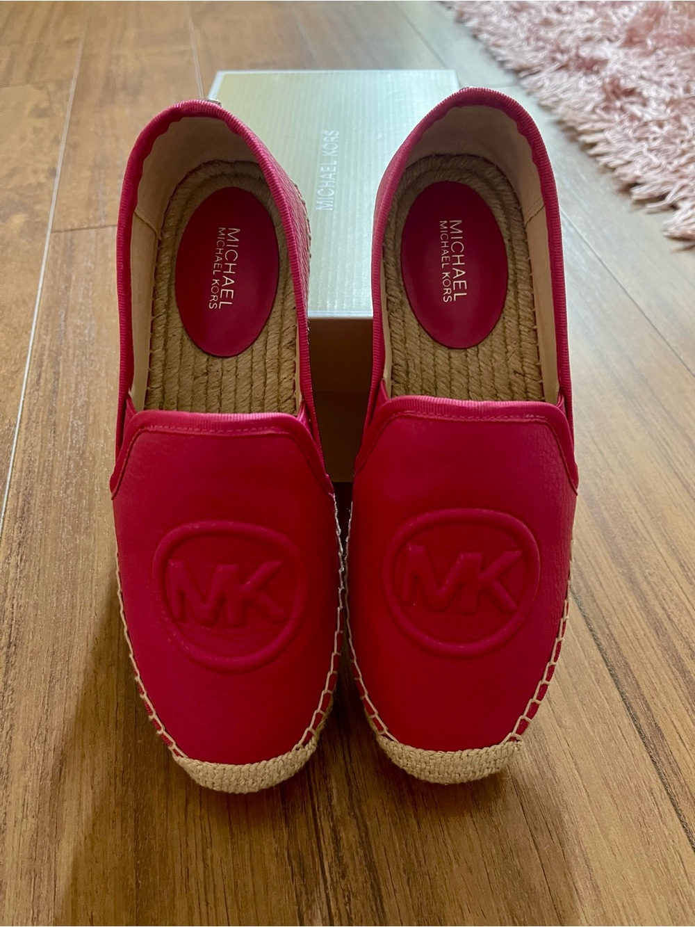 Michael Kors Hot Pink Slip-On Espadrille Flats Brand New with out tags
